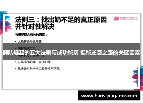 弱队崛起的五大法则与成功秘笈 揭秘逆袭之路的关键因素