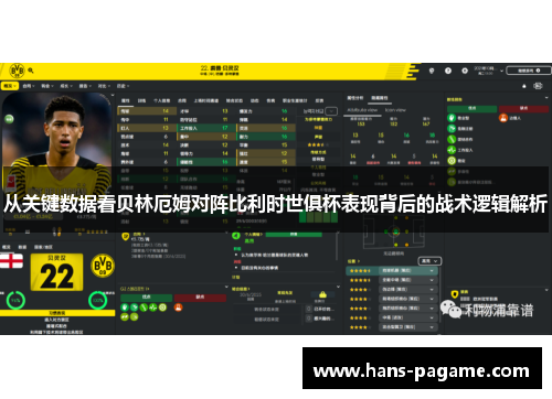 从关键数据看贝林厄姆对阵比利时世俱杯表现背后的战术逻辑解析 从关键数据看贝林厄姆对阵比利时世俱杯表现背后的战术逻辑解析